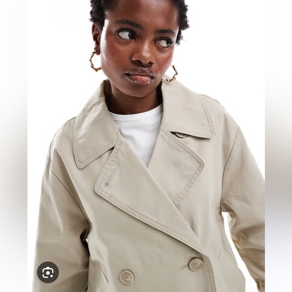 GAP Jackets & Blazers - GAP Vintage Cream Tailored Trench Coat with Belted Waist